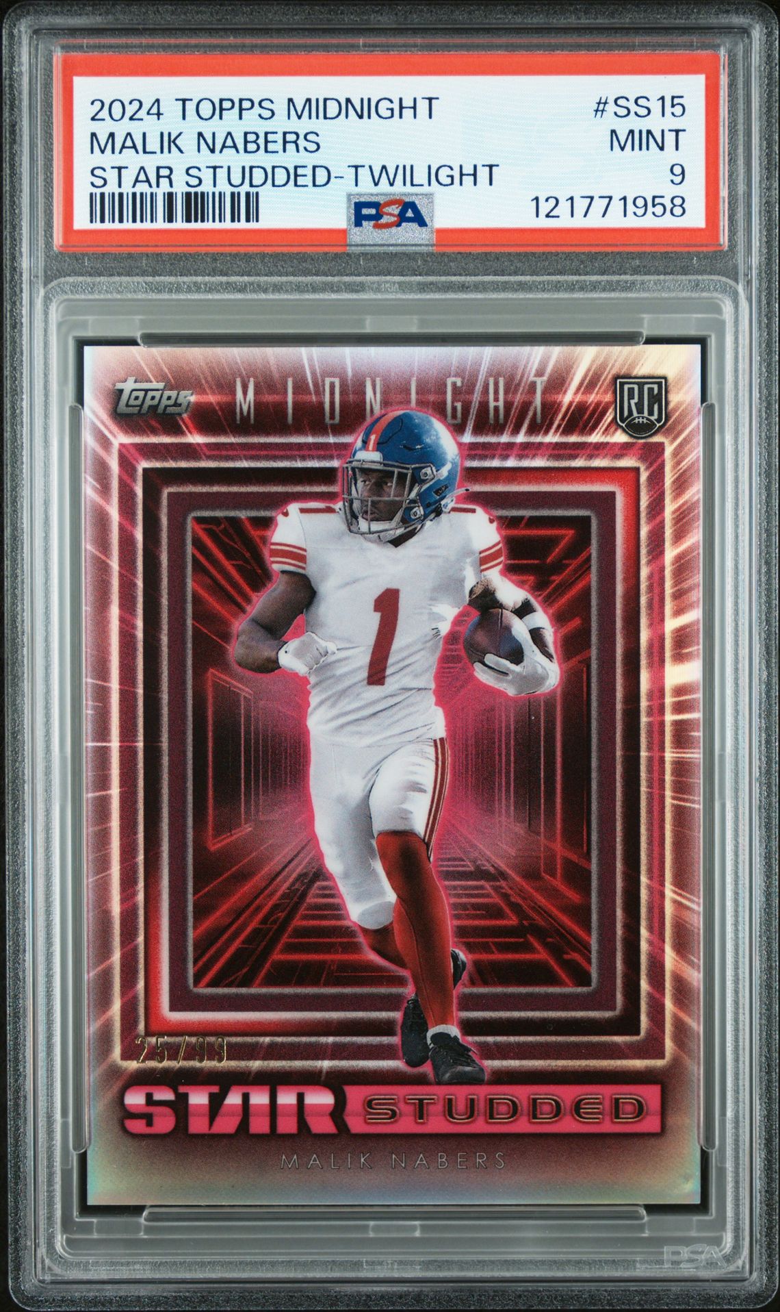 2024 Topps Midnight Star Studded Malik Nabers #Ss15 (Star Studded-Twilight) Mint 9 front