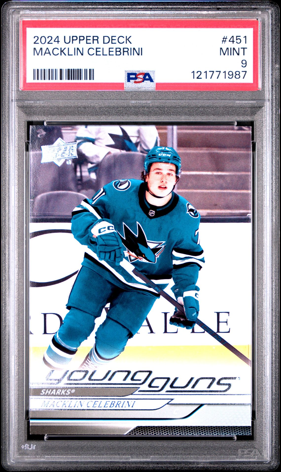 2024 Upper Deck Macklin Celebrini #451 Mint 9 front