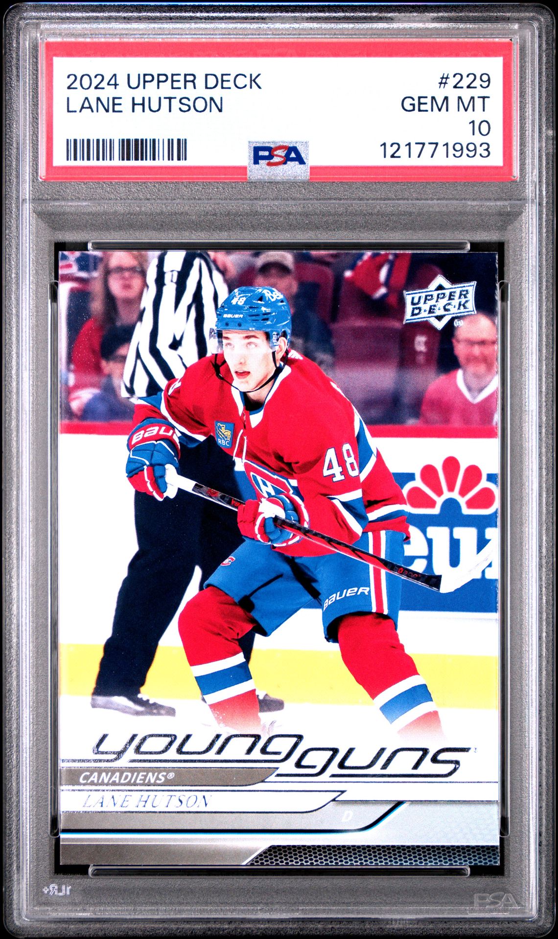 2024 Upper Deck Lane Hutson #229 Gem Mt 10 front