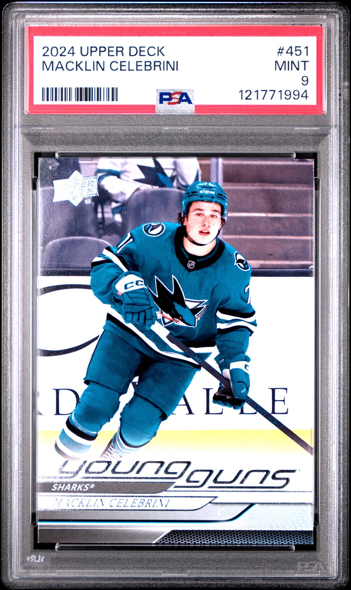 2024 Upper Deck Macklin Celebrini #451 Mint 9 front