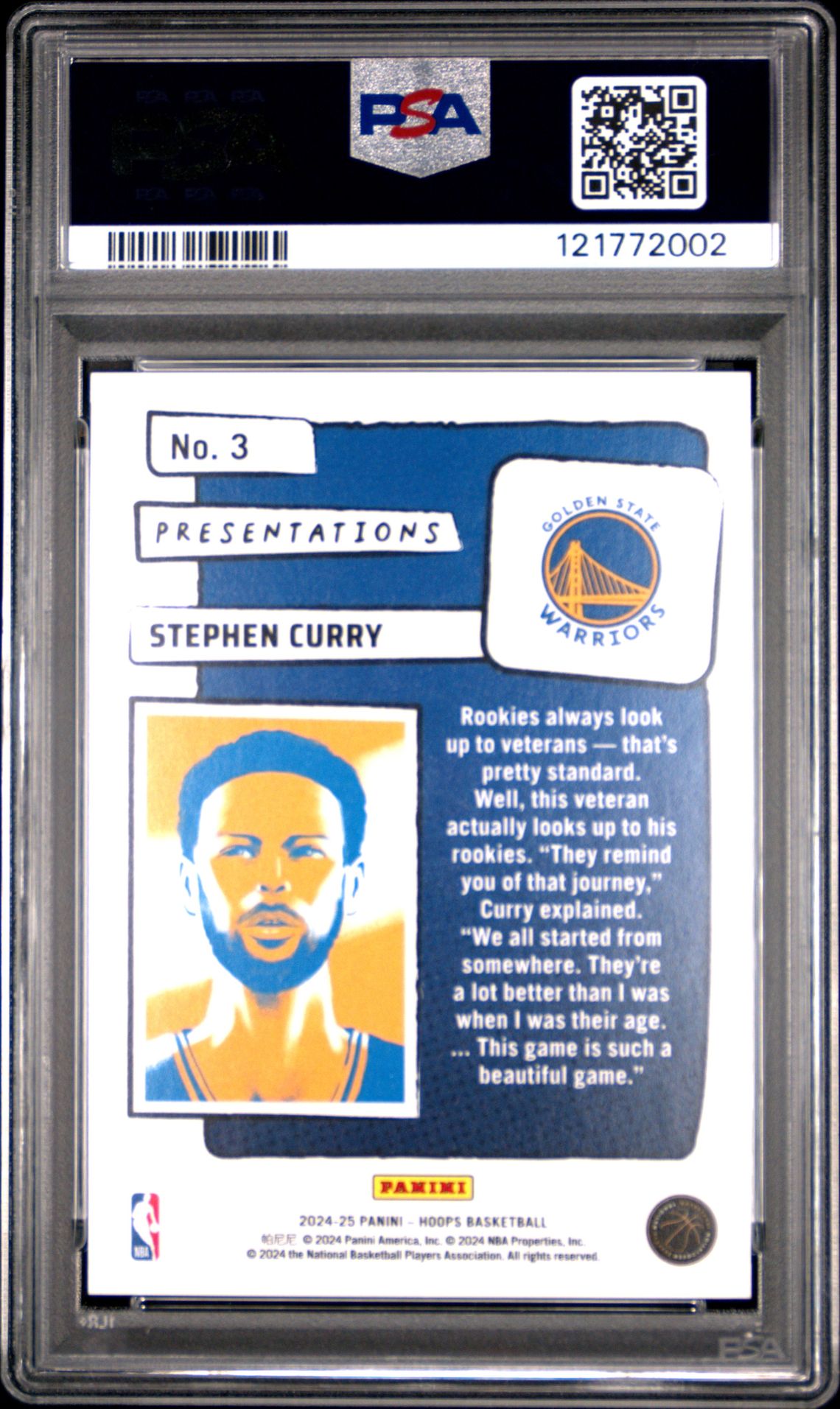 2024 Panini Nba Hoops Presentations Stephen Curry #3 Nm-Mt 8 back