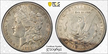 1885-S $1 VAM 6, S/S XF40