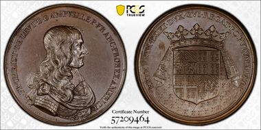 (1880-98) AE Medal Betts-39, Dampville MS63BN