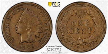 1909-S 1C Indian XF45BN