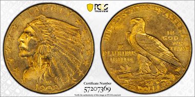 1908 $2.50 MS64