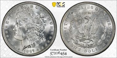 1887 $1 MS64