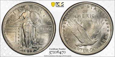 1917 25C Type 1 MS64FH