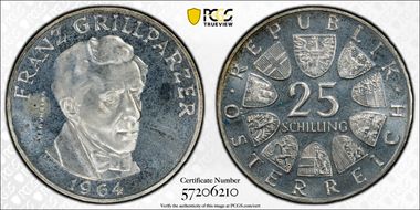 1964 25 Sch Grillparzer  KM-2895.1 PR66