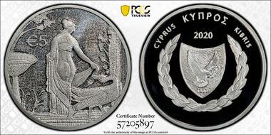 2020 € 5 Leda and the Swan PR69DCAM