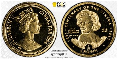 1996-PM 1/25 Cr Marilyn Monroe Centenary of the Cinema PR69DCAM