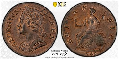 1749 1/2D S-3719 MS63BN