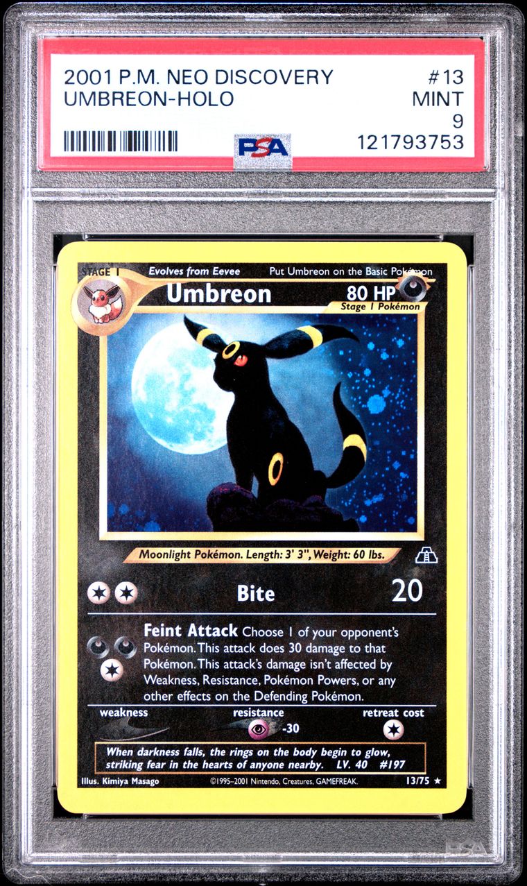 2001 #13 UMBREON-HOLO PSA 9 POKEMON NEO DISCOVERY