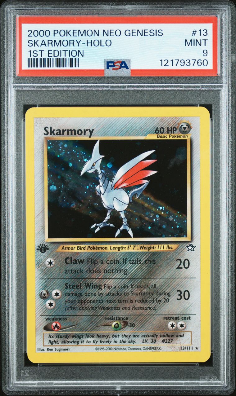 2000 #13 SKARMORY-HOLO PSA 9 POKEMON NEO GENESIS 1ST EDITION