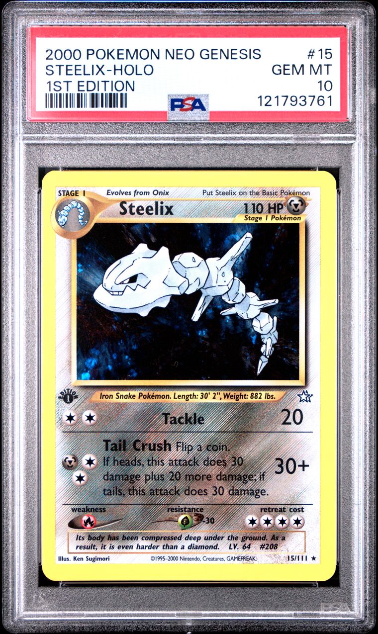 2000 #15 STEELIX-HOLO POKEMON NEO GENESIS 1ST EDITION