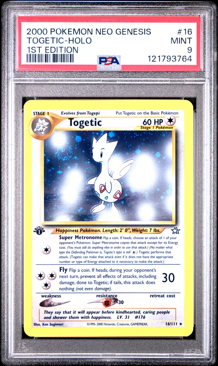 2000 #16 TOGETIC-HOLO PSA 9 POKEMON NEO GENESIS 1ST EDITION