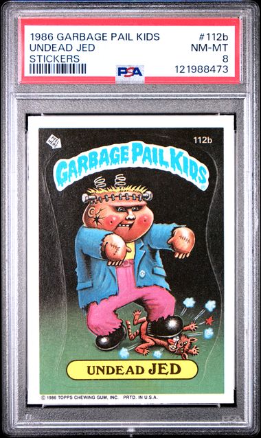 1986 Topps GARBAGE PAIL KIDS STICKERS STICKERS #112B Undead Jed front