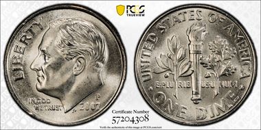 2007-P 10C Satin Finish SP67FB