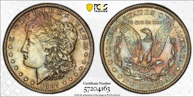 1887 $1 MS64