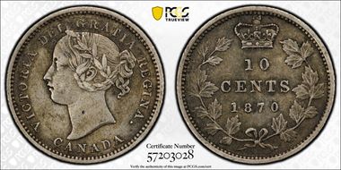 1870 10C Narrow 0 XF40