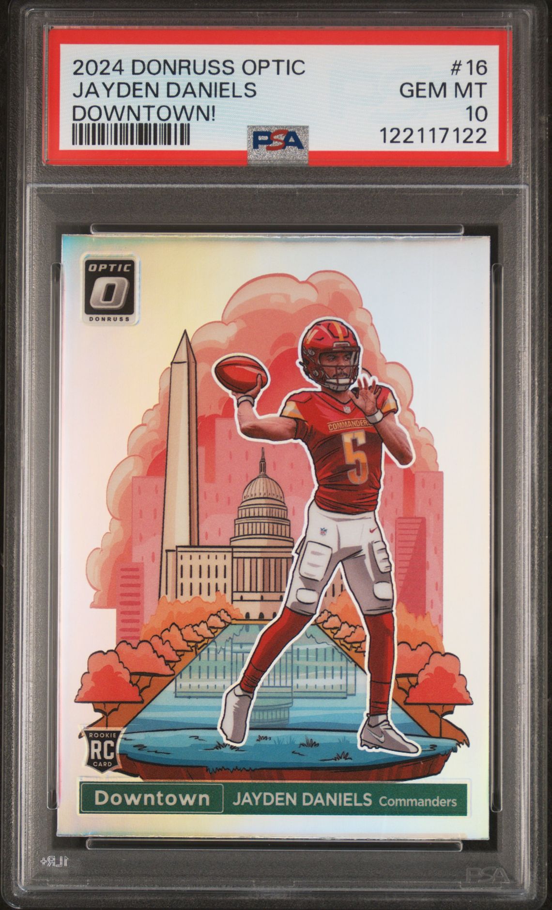 2024 Panini PANINI DONRUSS OPTIC DOWNTOWN! #16 Jayden Daniels front