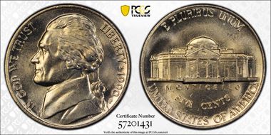 1990-P 5C MS66+ FS