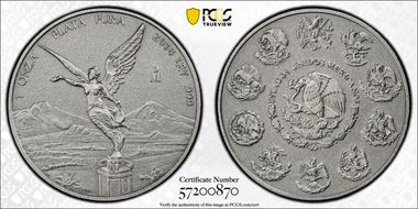 2018-Mo Onza Libertad Ag - Antiqued SP70