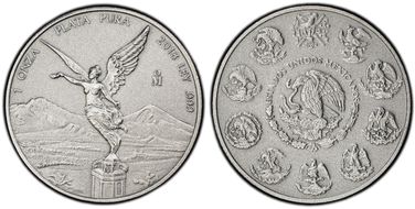 2018-Mo Onza Libertad Ag - Antiqued SP70