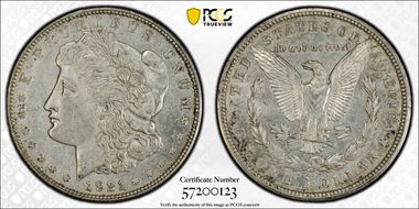1921-D $1 AU58