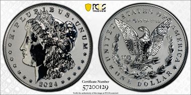 2024-S $1 Morgan Dollar Rev PR Two-Coin Reverse Proof Set PR69