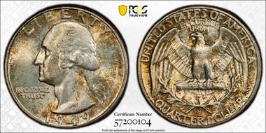1949-D 25C MS66