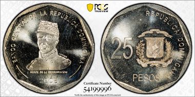2008 25 Peso MS65