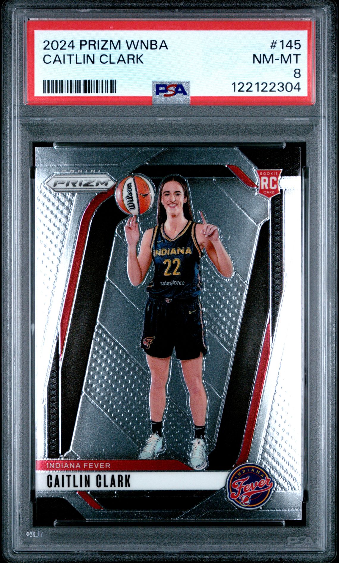 2024 Panini Prizm Wnba Caitlin Clark #145 Nm-Mt 8 front