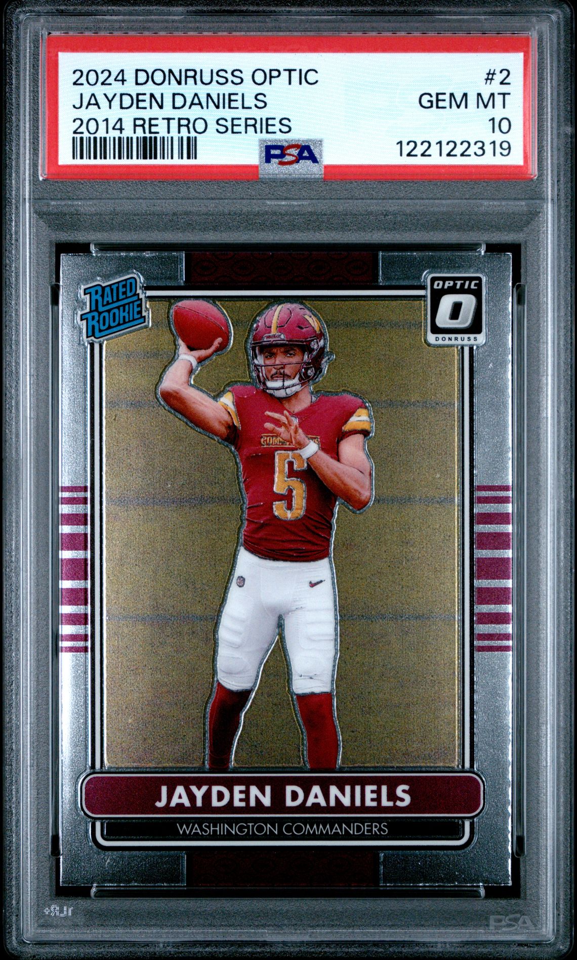 2024 Panini Donruss Optic 2014 Retro Series Jayden Daniels #2 Gem Mt 10 front