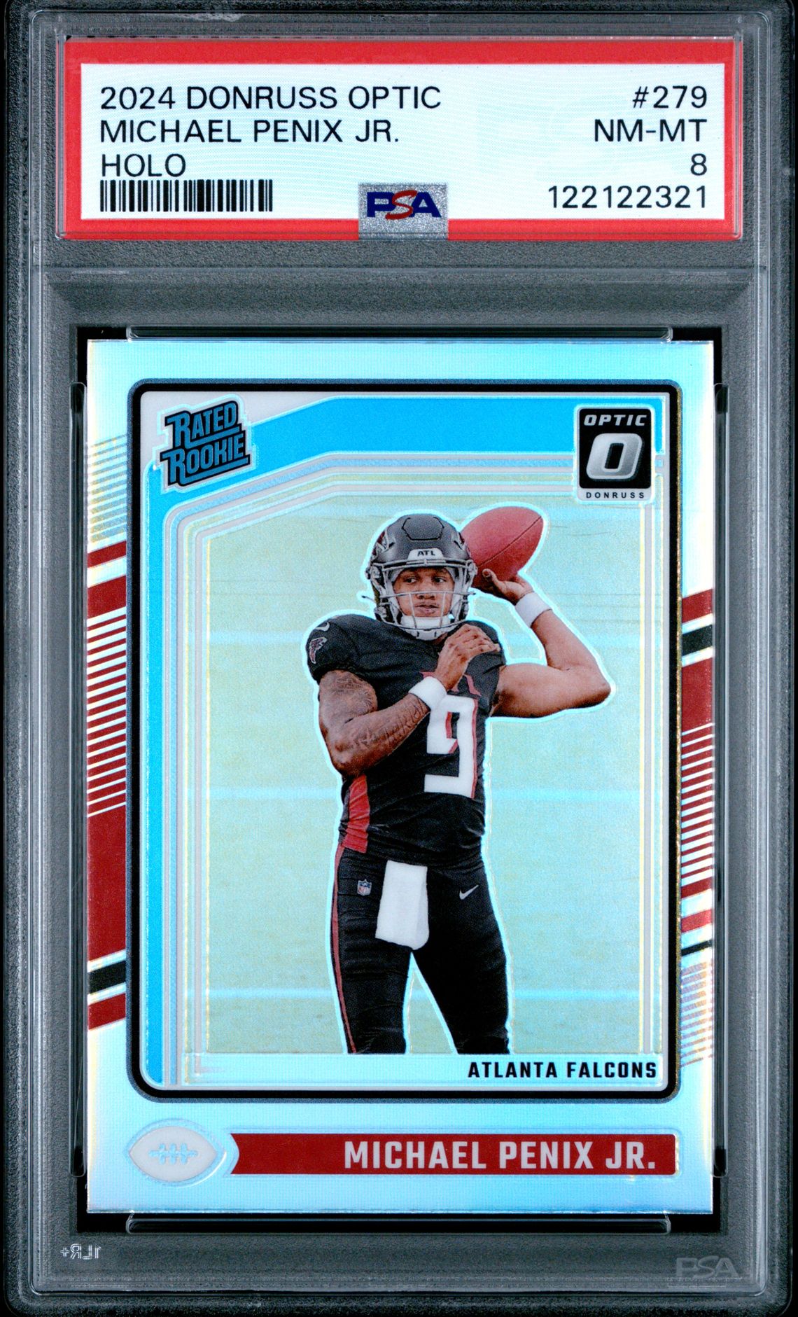 2024 Panini Donruss Optic Michael Penix Jr. #279 (Holo) Nm-Mt 8 front