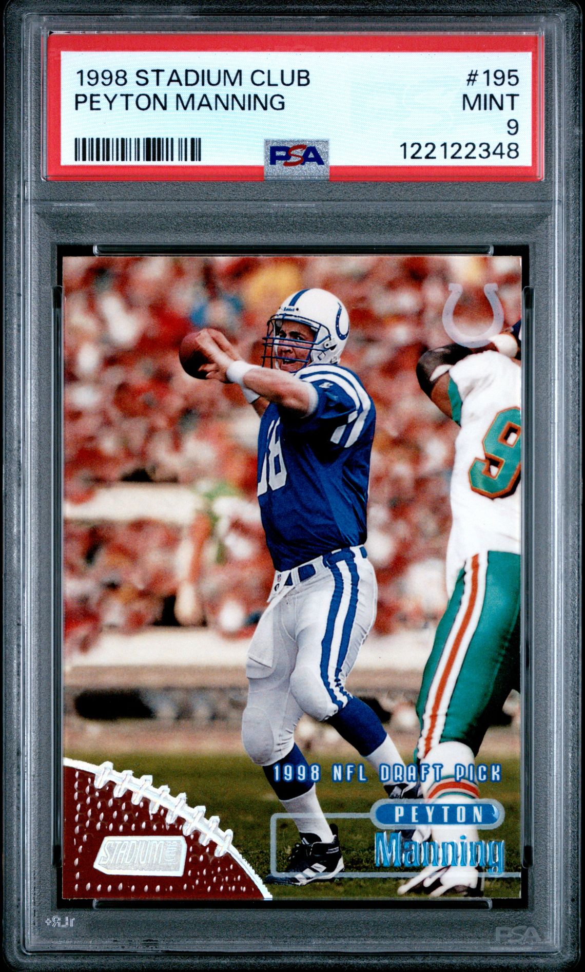 1998 Stadium Club Peyton Manning #195 Mint 9 front