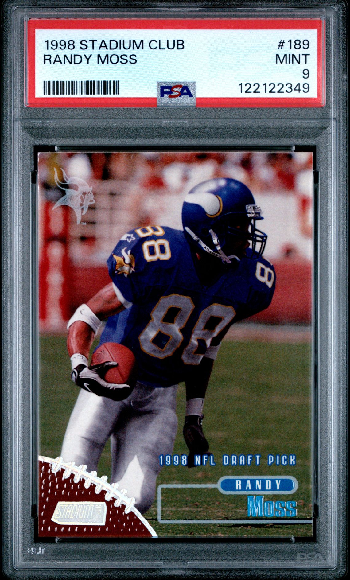 1998 Stadium Club Randy Moss #189 Mint 9 front