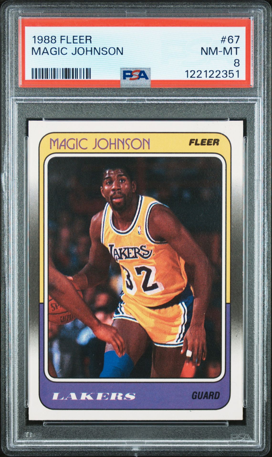 1988 Fleer Magic Johnson #67 Nm-Mt 8 front