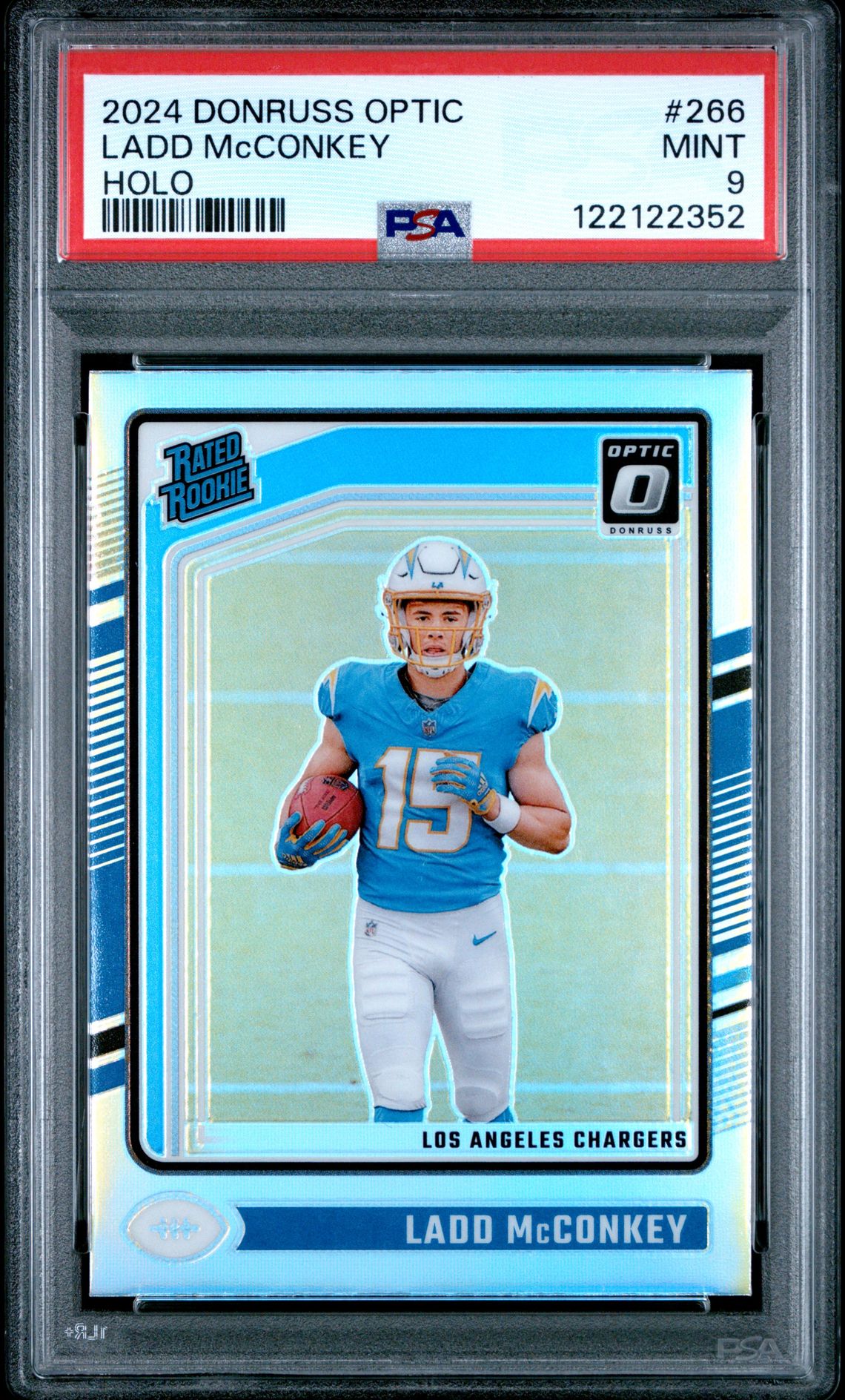 2024 Panini Donruss Optic Ladd Mcconkey #266 (Holo) Mint 9 front