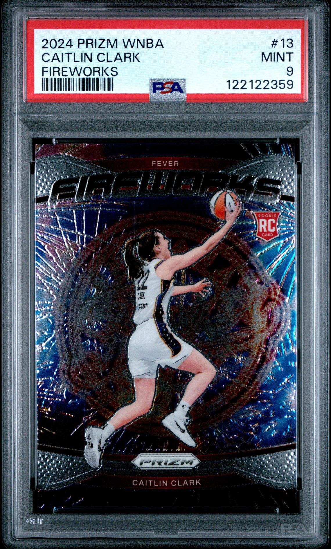 2024 Panini Prizm Wnba Fireworks Caitlin Clark #13 (Fireworks) Mint 9 front