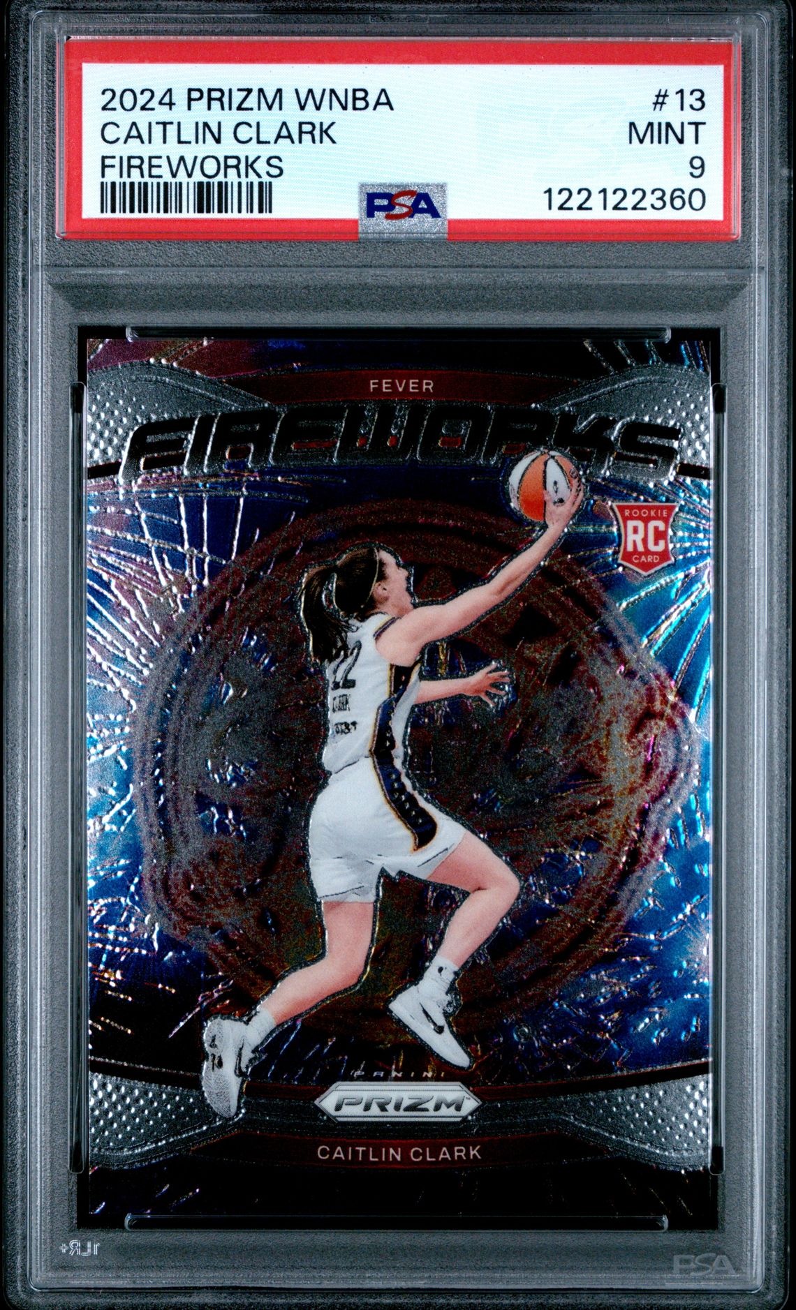 2024 Panini Prizm Wnba Fireworks Caitlin Clark #13 (Fireworks) Mint 9 front