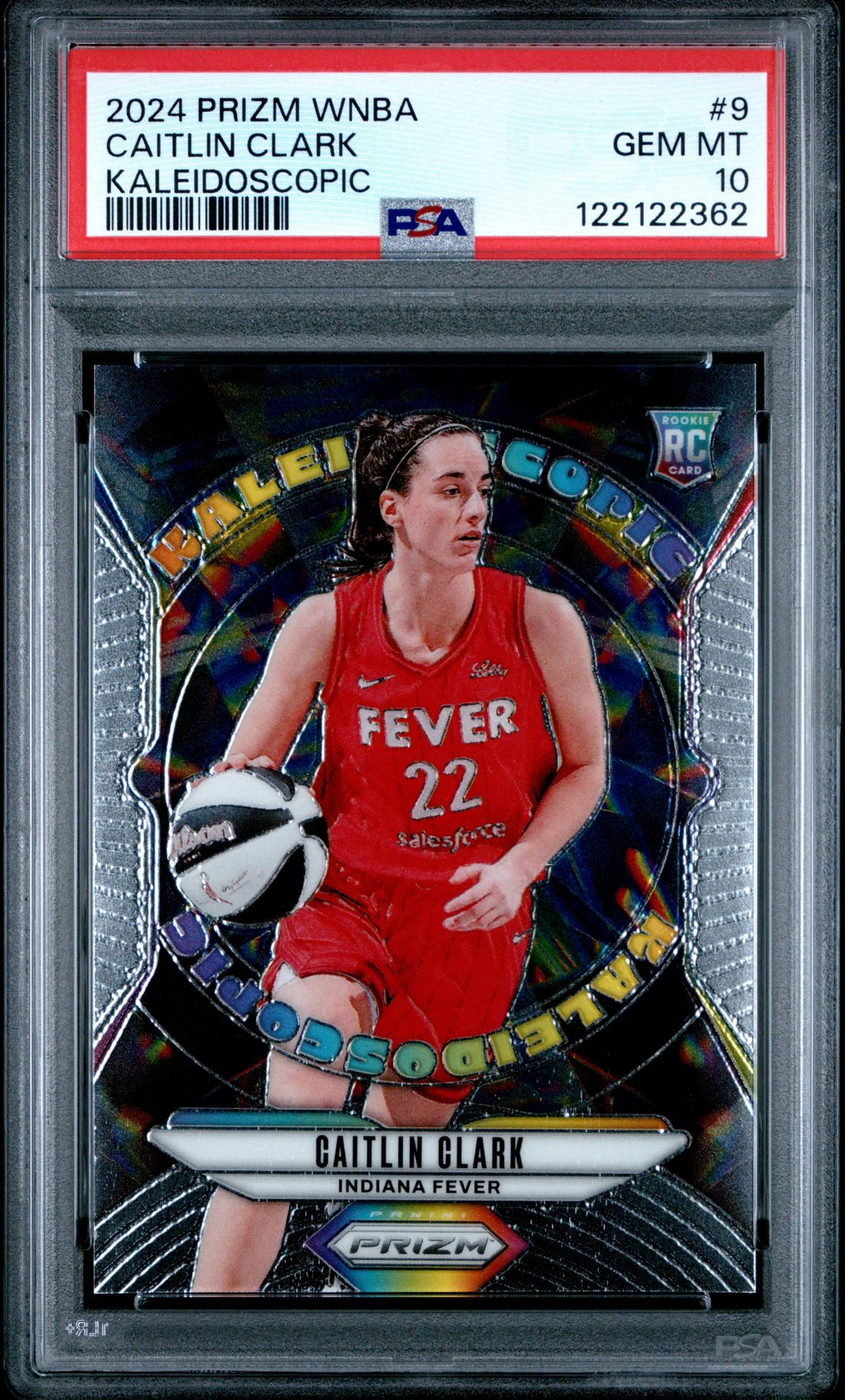 2024 Panini Prizm Wnba Kaleidoscopic Caitlin Clark #9 Gem Mt 10 front