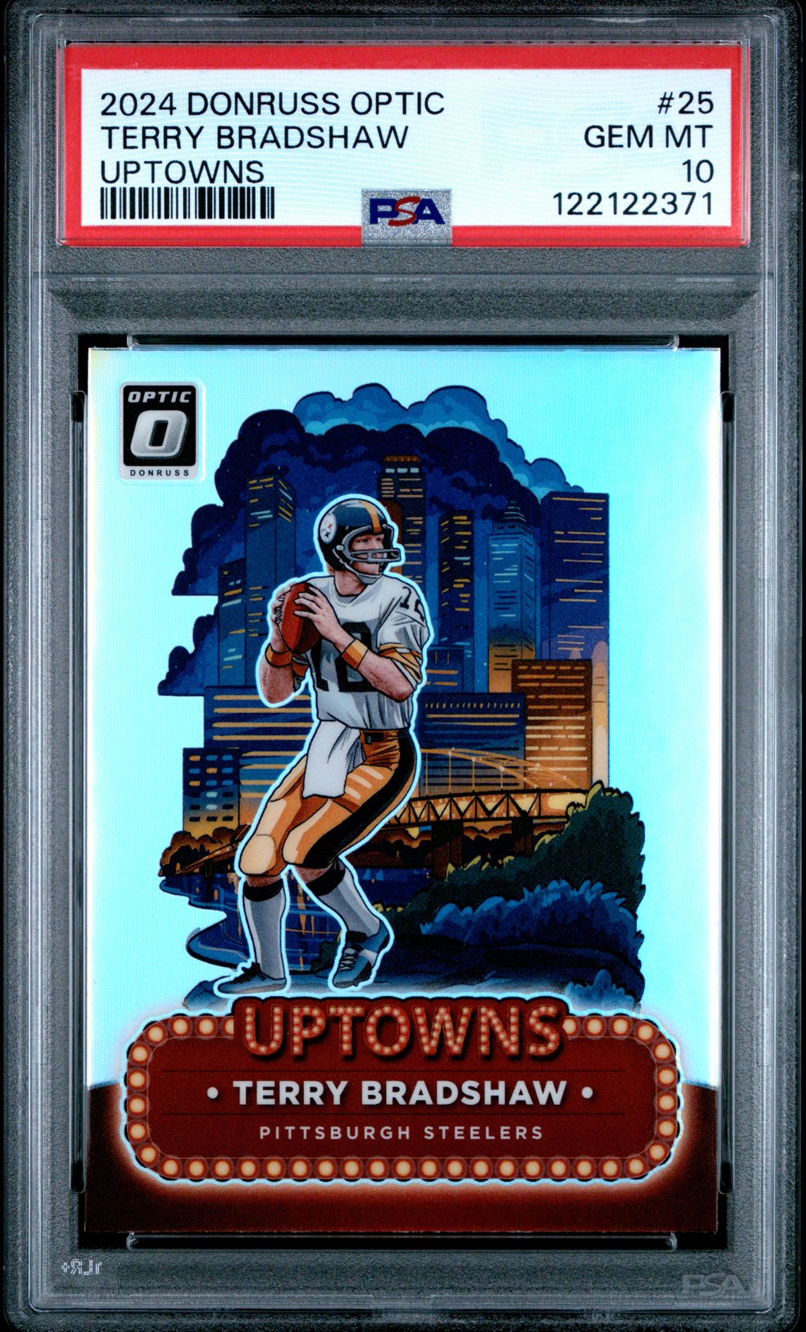 2024 Panini Donruss Optic Uptowns Terry Bradshaw #25 Gem Mt 10 front