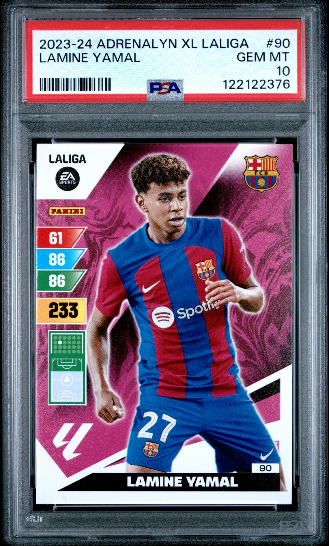 2023 Panini Adrenalyn Xl Laliga Lamine Yamal #90 Gem Mt 10 front