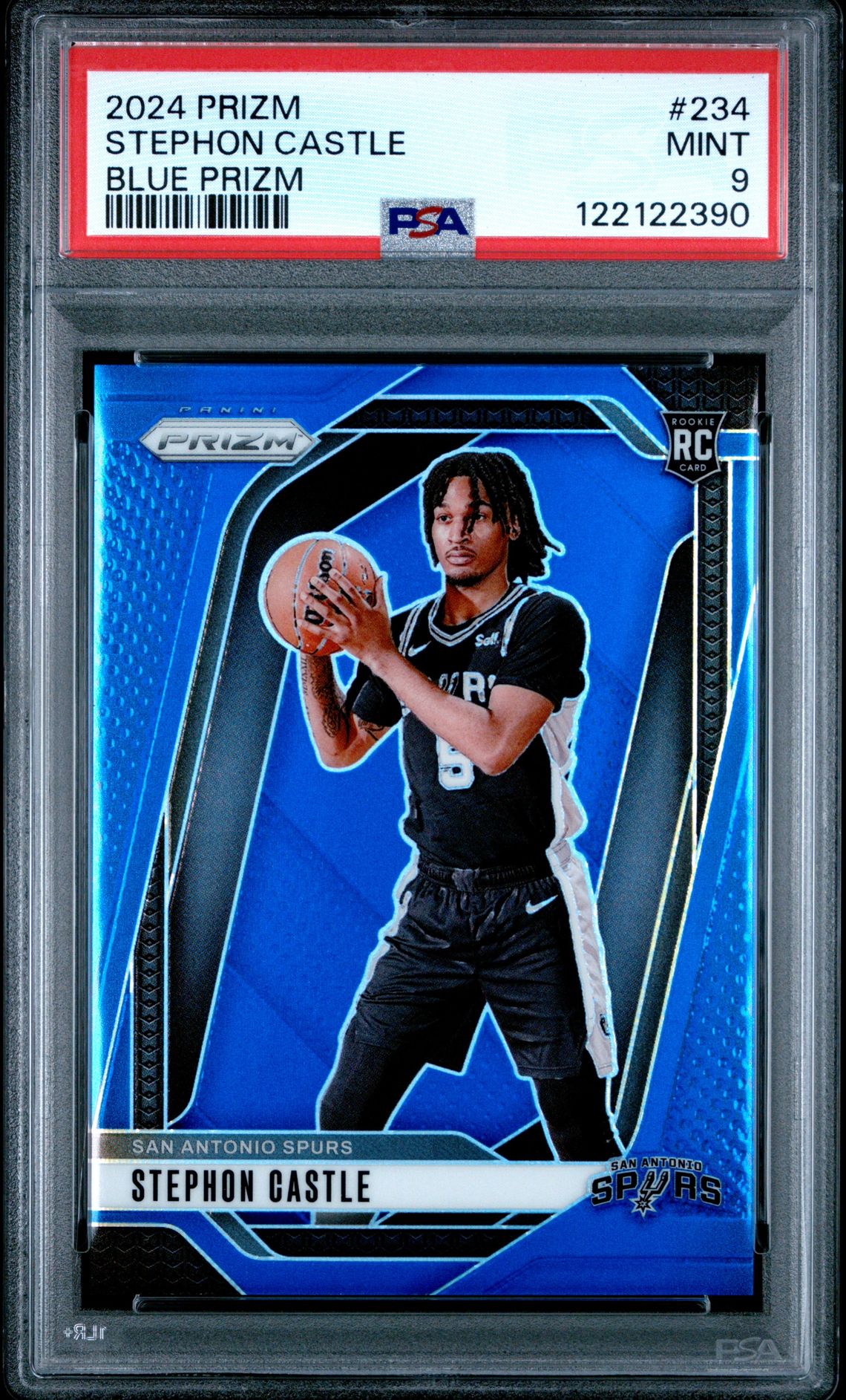 2024 Panini Prizm Stephon Castle #234 (Blue Prizm) Mint 9 front