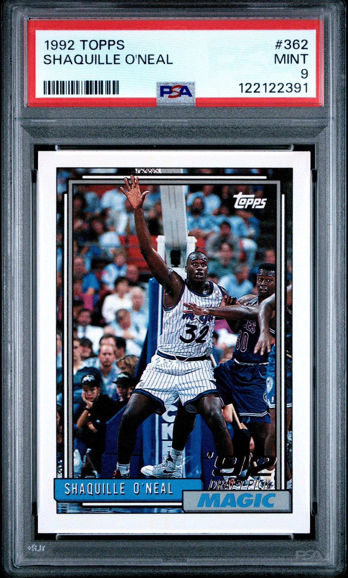 1992 Topps Shaquille O'neal #362 Mint 9 front