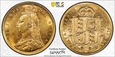 1891 1/2 Sov S-3869D Low Shield, No JEB AU58