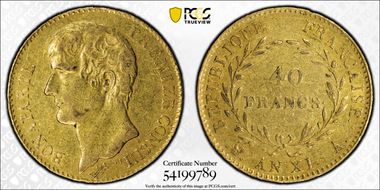 AN XI-A (1802) 40 Fr Gad-1080 Avec olive XF45