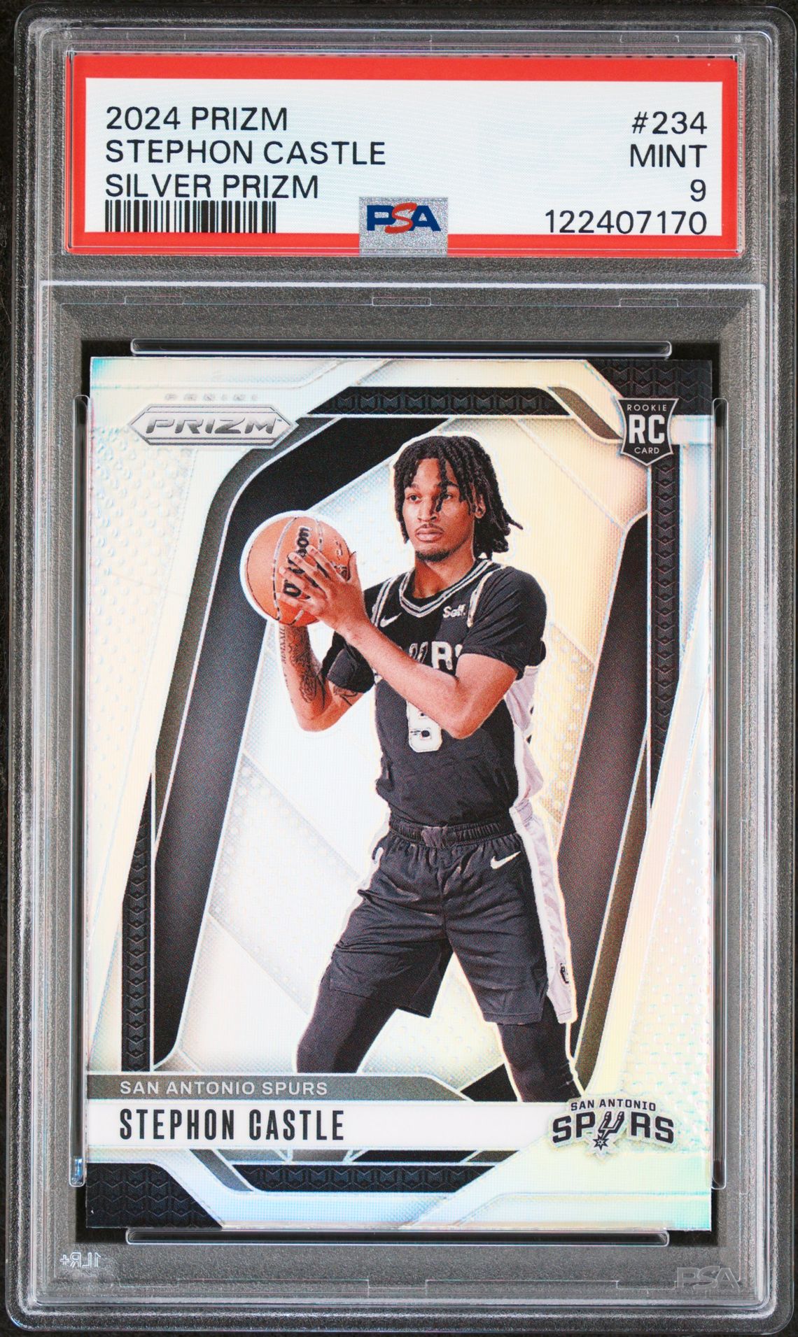 2024 Panini Prizm Stephon Castle #234 (Silver Prizm) Mint 9 front