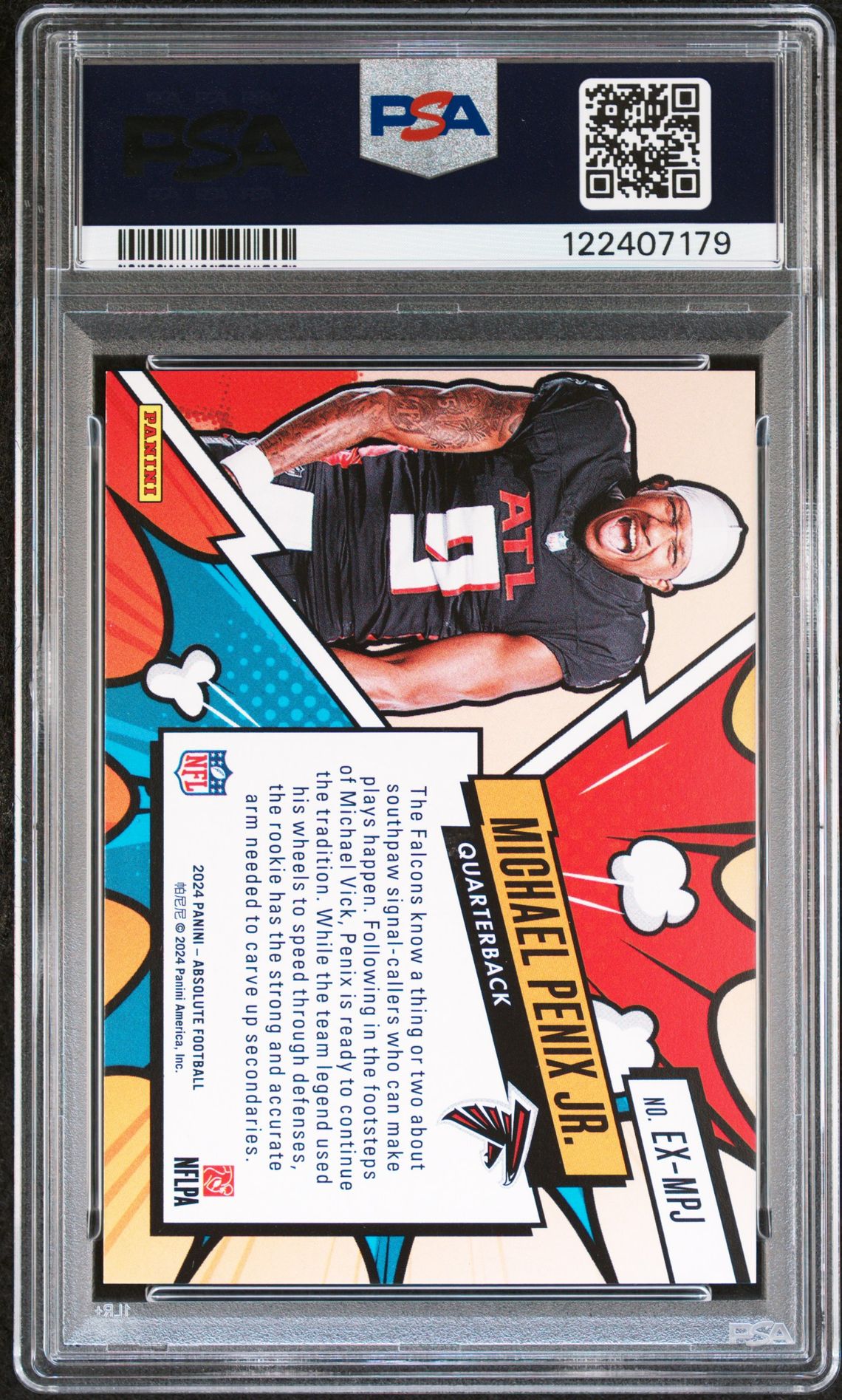 2024 Panini Absolute Explosive Michael Penix Jr. #Exmpj Gem Mt 10 back