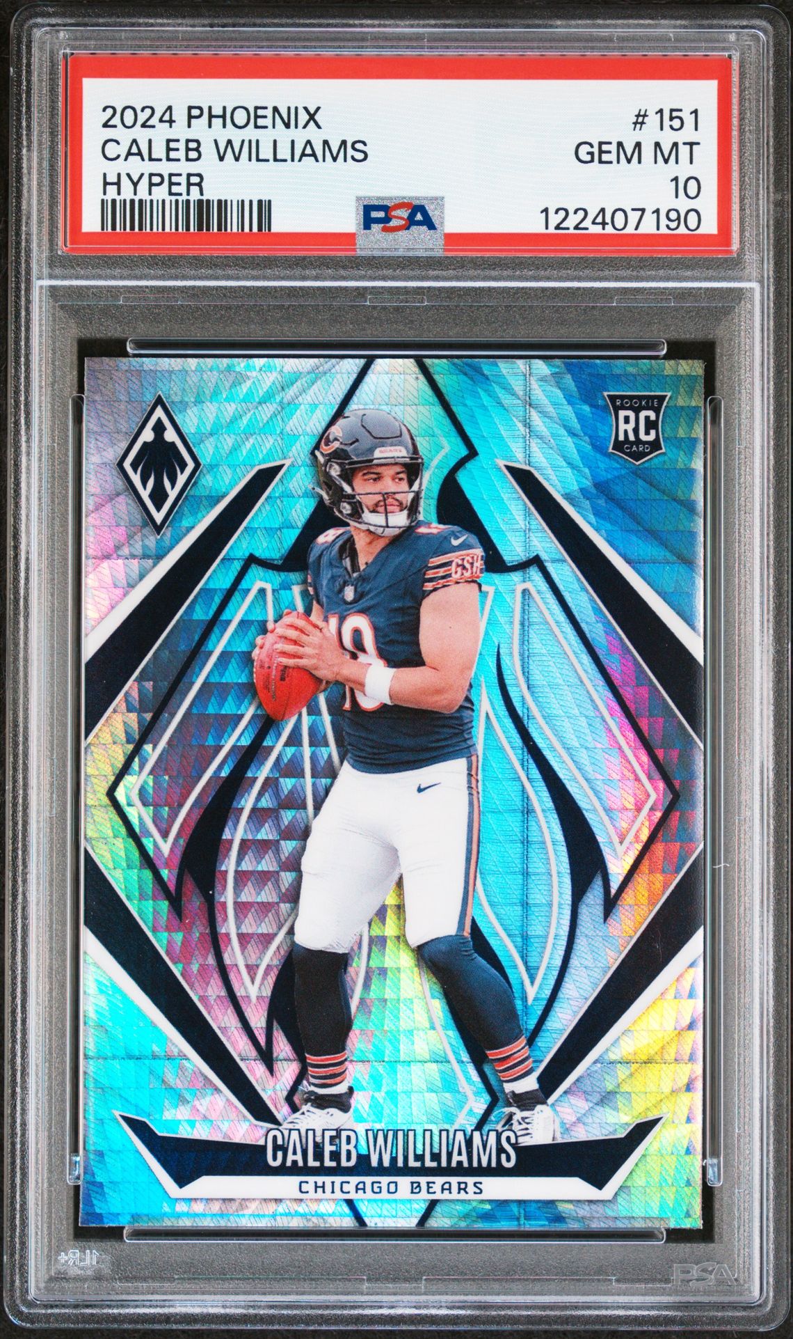 2024 Panini Phoenix Caleb Williams #151 (Hyper) Gem Mt 10 front